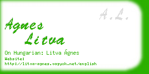 agnes litva business card